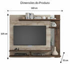 Painel Para Tv Até 50 Polegadas Havaí Marrom Claro E Café