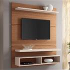 Painel Para Tv Até 50 Polegadas Life Marrom Nature E Off White
