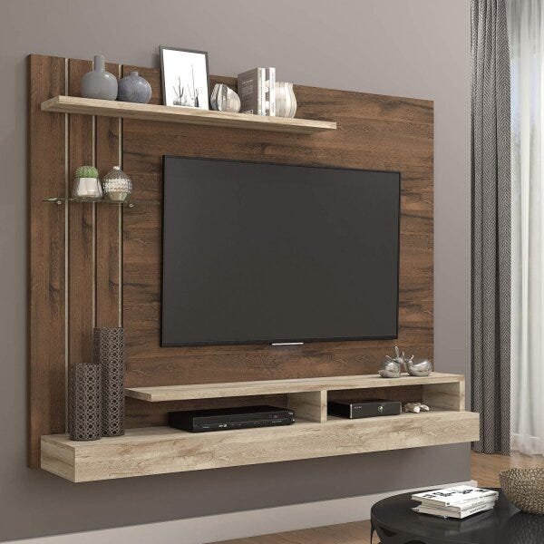 Painel Para Tv Até 50 Polegadas Madri Espresso Móveis Café/rú