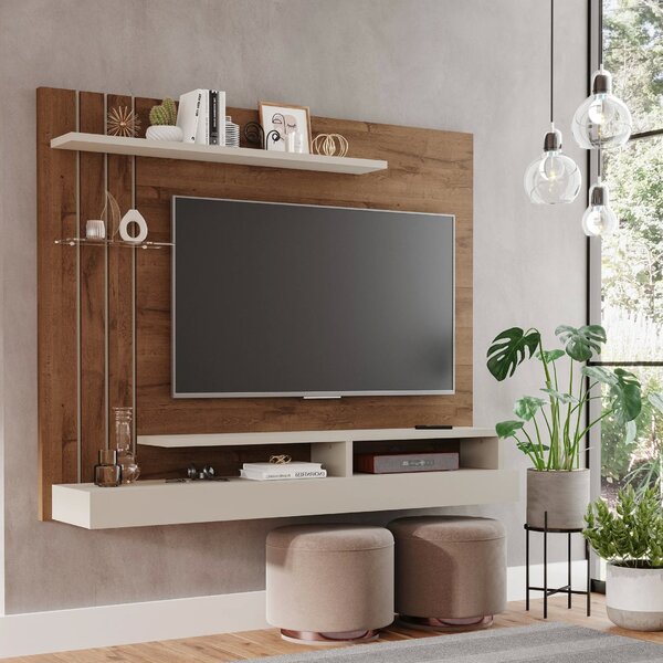 Painel Para Tv Até 50 Polegadas Madri Espresso Móveis Savana/