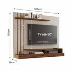 Painel Para Tv Até 50 Polegadas Madri Permobili Off White/sav