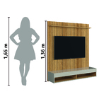 Painel Para Tv Até 50 Polegadas Ripado Impressão 3d 1,20m Mad