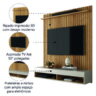 Painel Para Tv Até 50 Polegadas Ripado Impressão 3d 1,20m Mad
