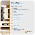 Painel Para Tv Até 50 Polegadas Torino Ll Off White E Naturale