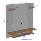 Painel Para Tv Até 50 Polegadas Veneza Off-white/cinamomo/rip