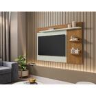 Painel Para Tv Até 50´´ Suspenso Portugal - Cinza / Freijó