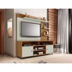 Painel Para Tv Até 50´´ Suspenso Portugal - Cinza / Freijó