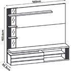 Painel Para Tv Até 52 Polegadas Com Espelho Solid  Griz/carva