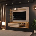 Painel Para Tv Até 52 Polegadas Com Espelho Solid  Griz/carva