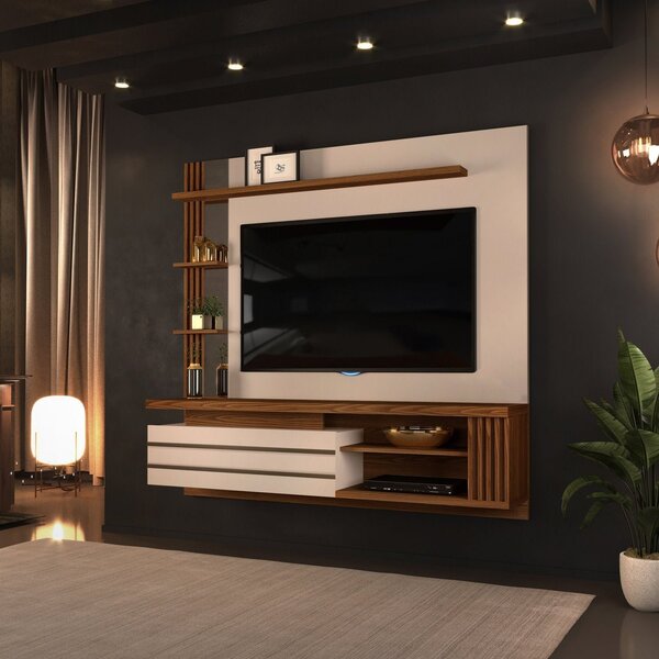 Painel Para Tv Até 52 Polegadas Com Espelho Solid Dj Móveis O