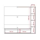 Painel Para Tv Até 52 Polegadas Sublime Off White E Canelato