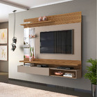 Painel Para Tv Até 55" Lille D04 Espelhado Carvalho Europeu/a