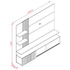 Painel Para Tv Até 55 Pol. Bancada Suspensa Atena Calacata/of