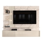 Painel Para Tv Até 55 Pol. Bancada Suspensa Atena Calacata/of