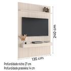 Painel Para Tv Até 55 Polegadas 1,35x2,40m Ripado Com Nicho A