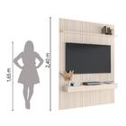 Painel Para Tv Até 55 Polegadas 1,35x2,40m Ripado Com Nicho A
