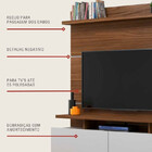 Painel Para Tv Até 55 Polegadas 130cm Mdf Nogal Com Branco Ve