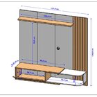 Painel Para Tv Até 55 Polegadas 136cmx137,6cm Paraty Cinamomo