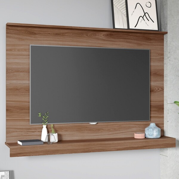 Painel Para Tv Até 55 Polegadas 1 Prateleira Castanho Rp 07 -