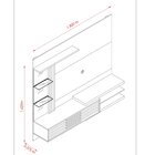 Painel Para Tv Até 55 Polegadas 2 Portas Frizz Supreme Cumaru