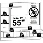 Painel Para Tv Até 55 Polegadas 2 Portas Frizz Supreme Madetec