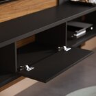 Painel Para Tv Até 55 Polegadas Atlantico Noce E Preto