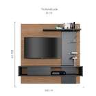 Painel Para Tv Até 55 Polegadas Atlantico Noce E Preto