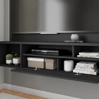 Painel Para Tv Até 55 Polegadas Brasil 1 Porta Preto - Caemmun