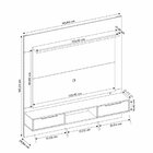 Painel Para Tv Até 55 Polegadas Com Led 2 Portas Nt 1280  Fre