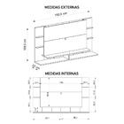Painel Para Tv Até 55 Polegadas Elite Bege Caemmun