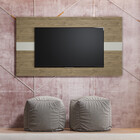 Painel Para Tv Até 55 Polegadas Franca Avelã Com Off White Li
