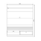 Painel Para Tv Até 55 Polegadas Hale Marrom E Preto