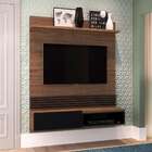 Painel Para Tv Até 55 Polegadas Hale Marrom E Preto