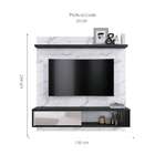 Painel Para Tv Até 55 Polegadas Ilhéus Calacatta E Preto