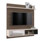 Painel Para Tv Até 55 Polegadas Ilhéus Nogueira Real E Off Wh