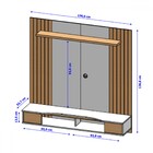 Painel Para Tv Até 55 Polegadas Ipanema 1 Prateleira Naturall