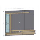 Painel Para Tv Até 55 Polegadas Led Prateleira De Vidro Denve