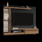 Painel Para Tv Até 55 Polegadas Led Prateleira De Vidro Denve