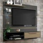 Painel Para Tv Até 55 Polegadas Madri 1 Porta Cinza/carvalho