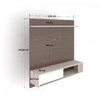 Painel Para Tv Até 55 Polegadas Movie 1 Porta Marrom/off Whit