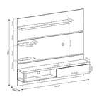 Painel Para Tv Até 55 Polegadas Ores Marrom Nature E Off White