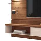 Painel Para Tv Até 55 Polegadas Ores Marrom Nature E Off White
