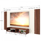 Painel Para Tv Até 55 Polegadas Orlando 2 Nichos Castanho/off