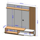 Painel Para Tv Até 55 Polegadas Paraty 1 Porta Cinamomo/off W