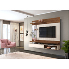 Painel Para Tv Até 55 Polegadas Suspenso Nilo Cor Caiena Crem