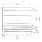 Painel Para Tv Até 55 Polegadas Zeus Off White E Avelã