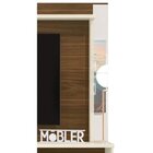 Painel Para Tv Até 58 Polegadas 1 Porta 3 Nichos Bari  Freijó