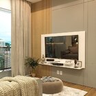 Painel Para Tv Até 58 Polegadas 2 Prateleiras 1 Nicho Amsterd