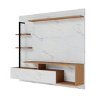 Painel Para Tv Até 58 Polegadas Maragogi Calacatta / Freijó /