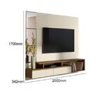 Painel Para Tv Até 58 Polegadas Veneza Belaflex Off White/nat